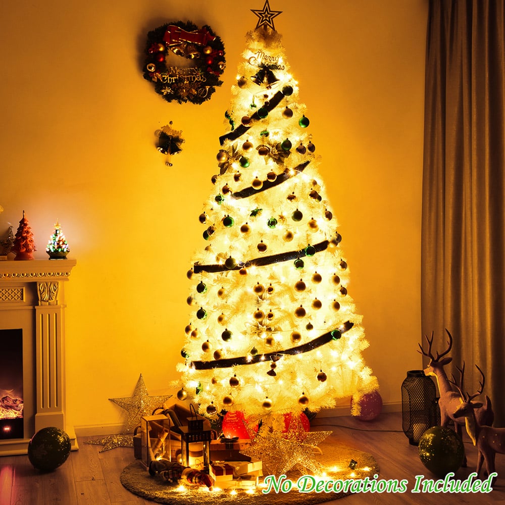 Costway White Artificial Christmas Tree 8ft Image 4