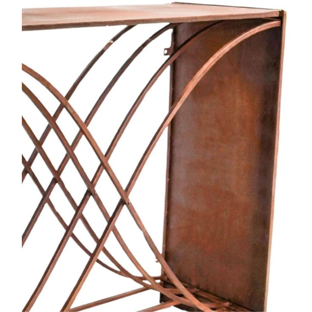 Ivyline Rust X-Shape Garden Log Storage 88 x 100cm Image 2