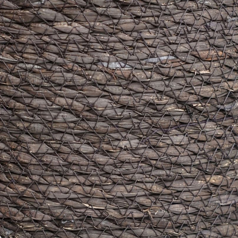 Ivyline Theo Grey Woven Seagrass Basket 2 Pack Image 3