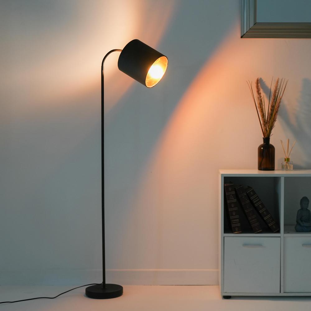 Kliving Hove Grey Shade Floor Lamp Image 3