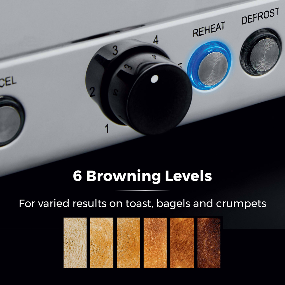 Tower Sera T20086BLK Black 4 Slice Toaster Image 4