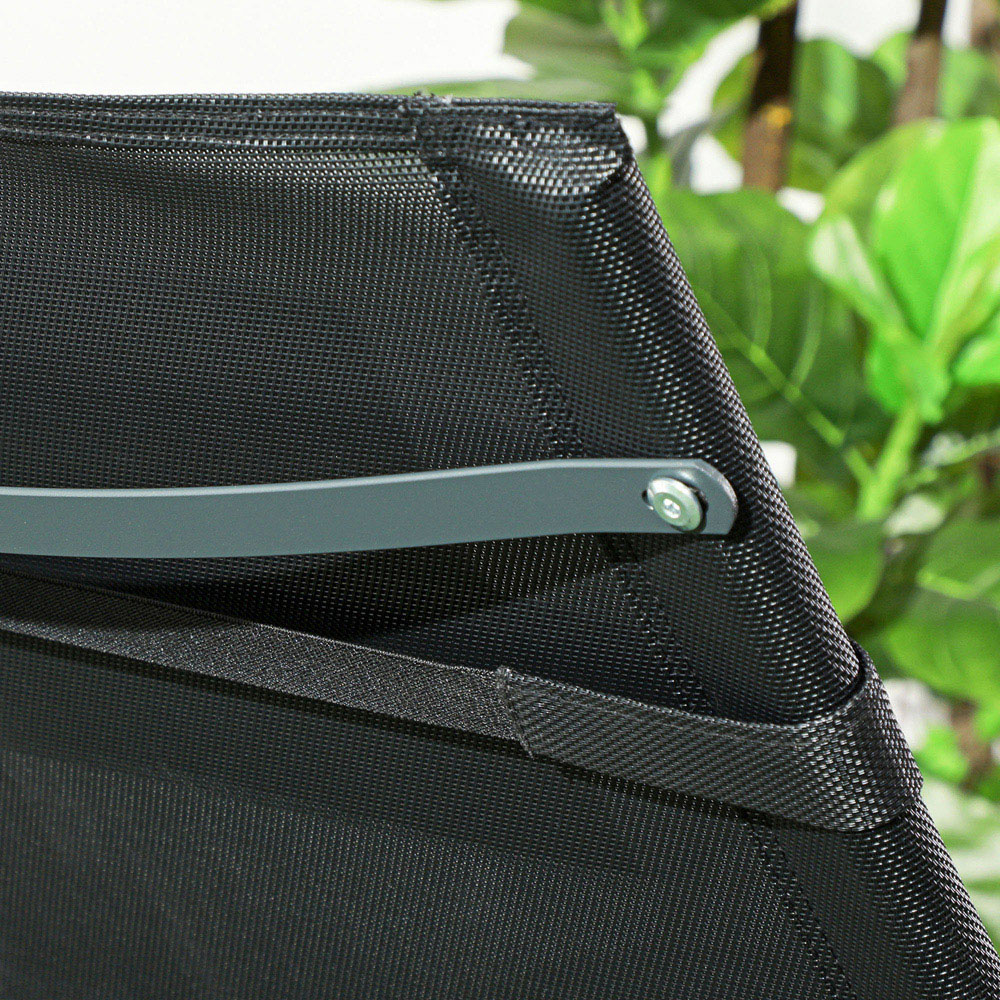 Outsunny Black Zero Gravity Chaise Rocking Chair with Padded Pillow Image 3