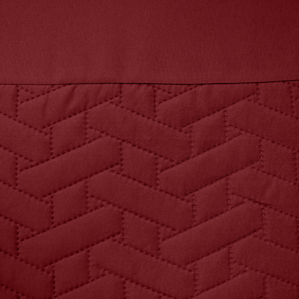 Velosso Single Red Quilted Geo Duvet Set Image 3