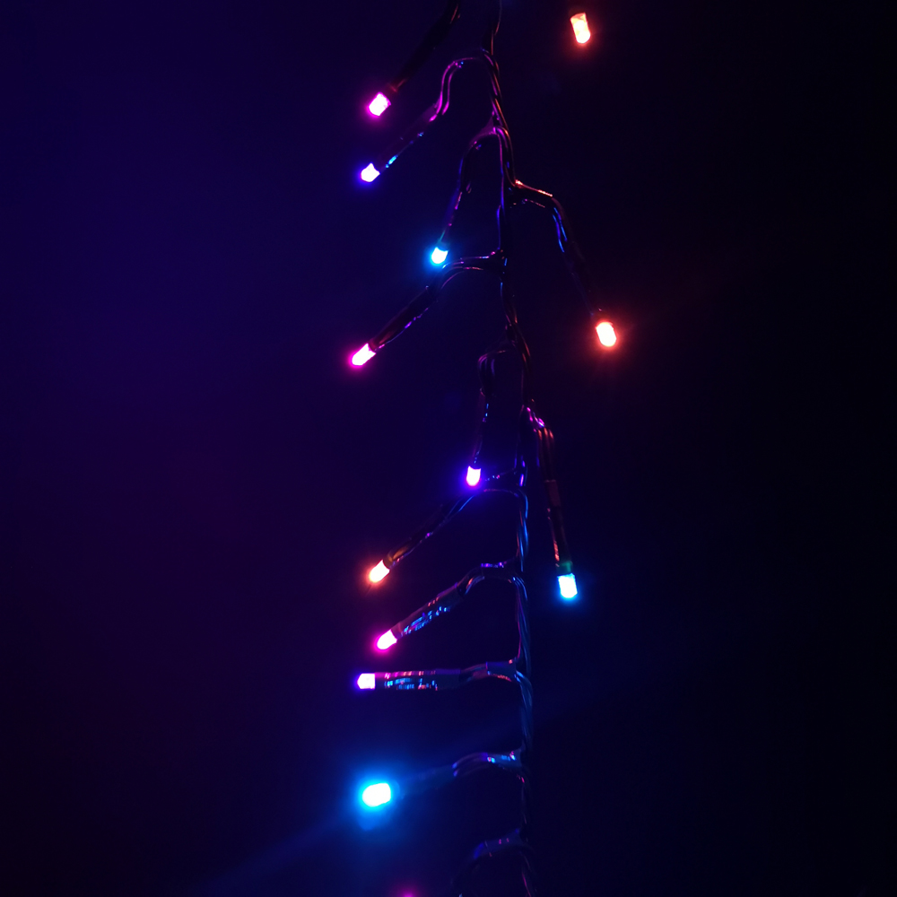 Premier ClusterBrights 2000 Rainbow LED Green Cable Cluster Light 25m Image 4