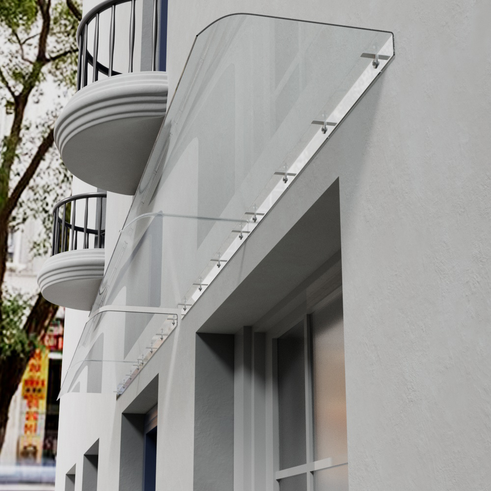 Living and Home Arched Transparent Awning Canopy 1.6m Image 7