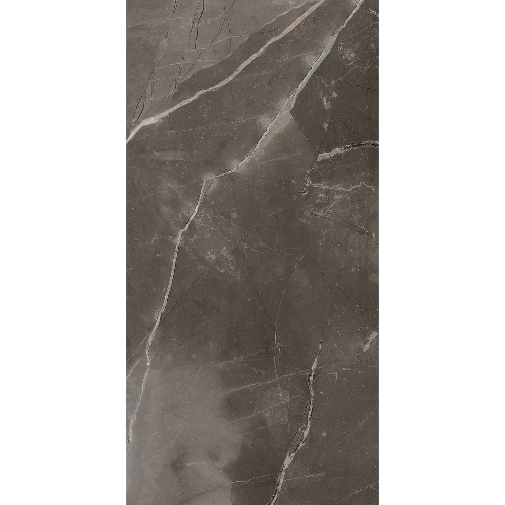 Johnson Tiles Melford Marble Effect Satin Finish Dark Brown Rectified Tile L600 x W300mm 9 Pack Image 2