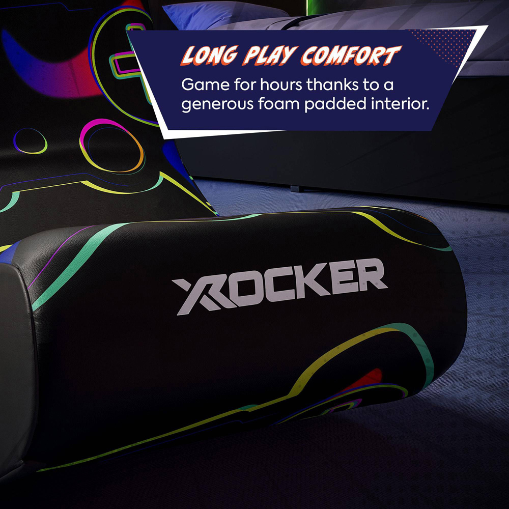 X Rocker Video Rocker Neon Kids Gaming Chair Image 4