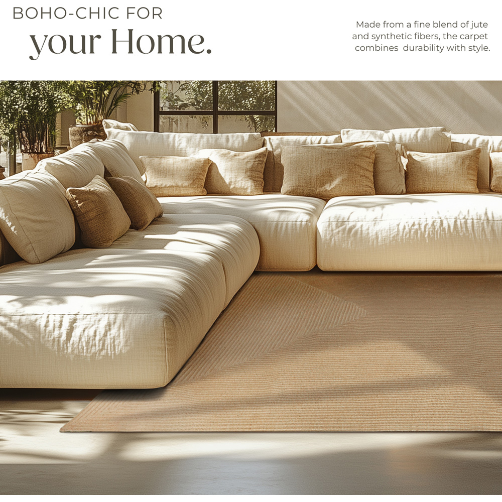 tectake Woven Easy Care Rug 290 x 200 x 0.5cm Image 6