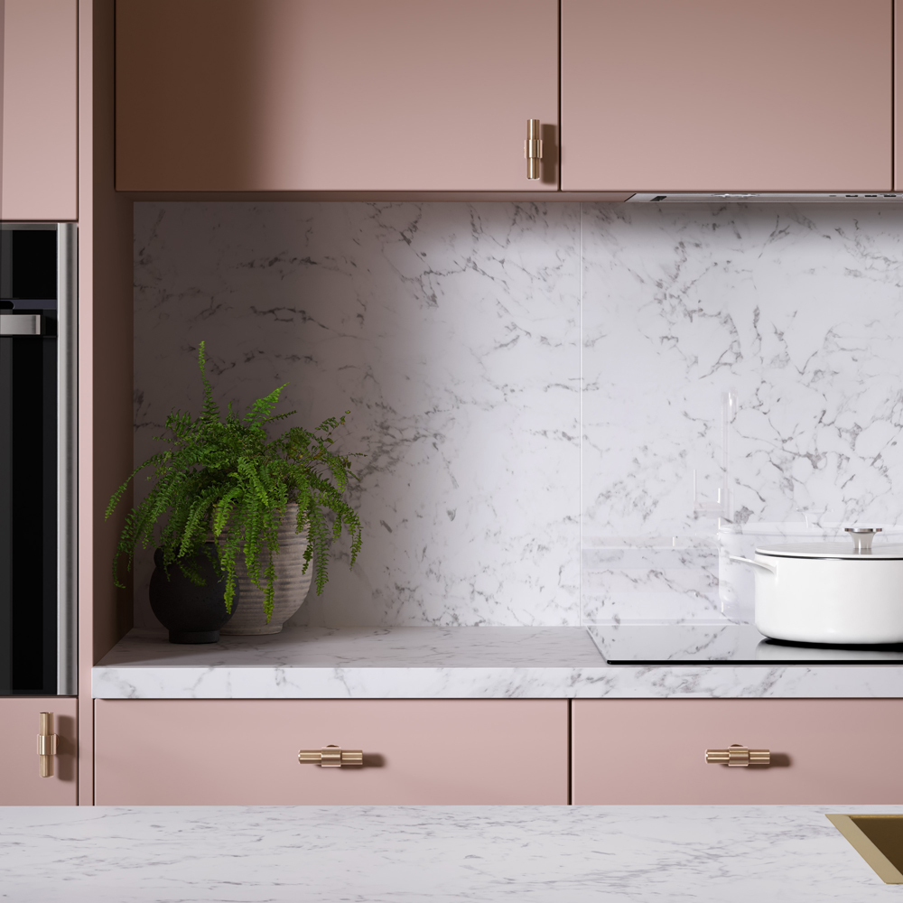 Omega Modern Tuscany Marble Laminate Kitchen Edging 3000 x 100mm Image 4