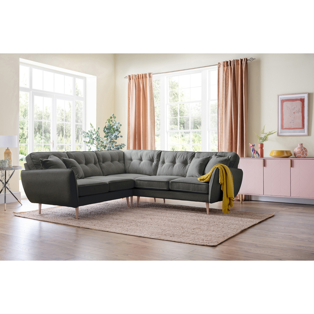 Opry Faro 4 Seater Button Back Slate Left Hand Corner Sofa Image 5