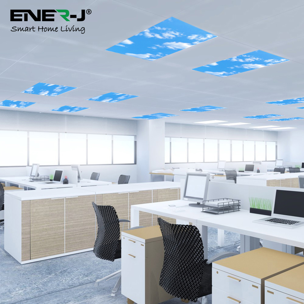 Ener-J Sky Cloud 2D Effect Backlit LED Ceiling Panel 120 x 60cm 2 Pack Image 7