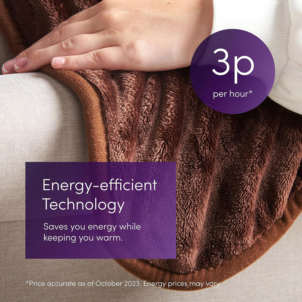 Emperial Brown Electric Heated Throw Blanket Image 3