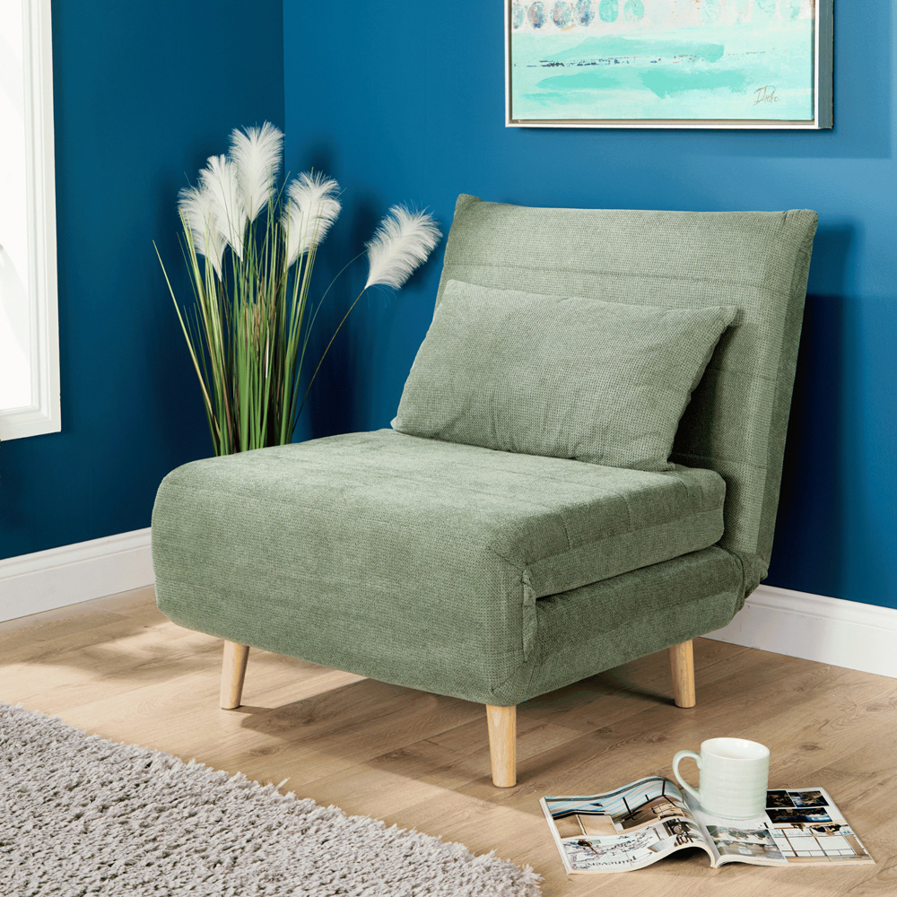 Home Source Lorena Single Green Sofa Bed Image 8