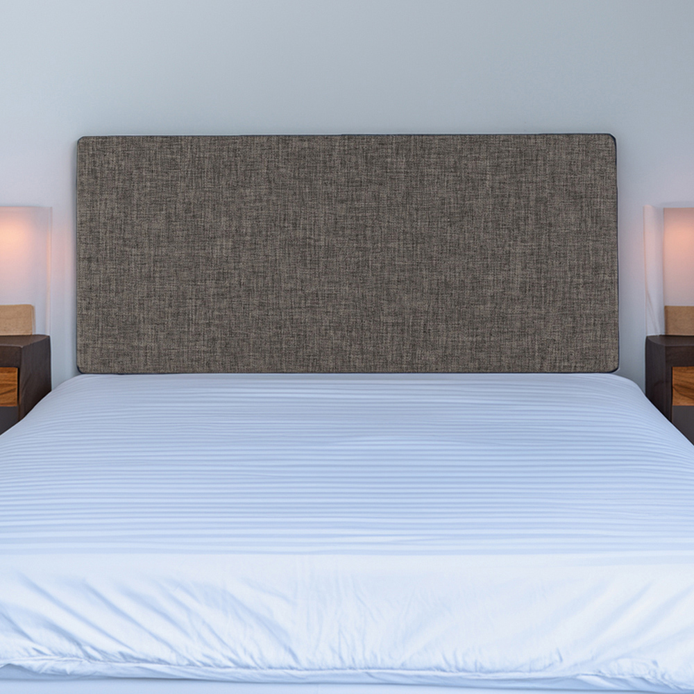 Bedmaster Valencia Super King Size Slate Linen Plain Headboard Image 1
