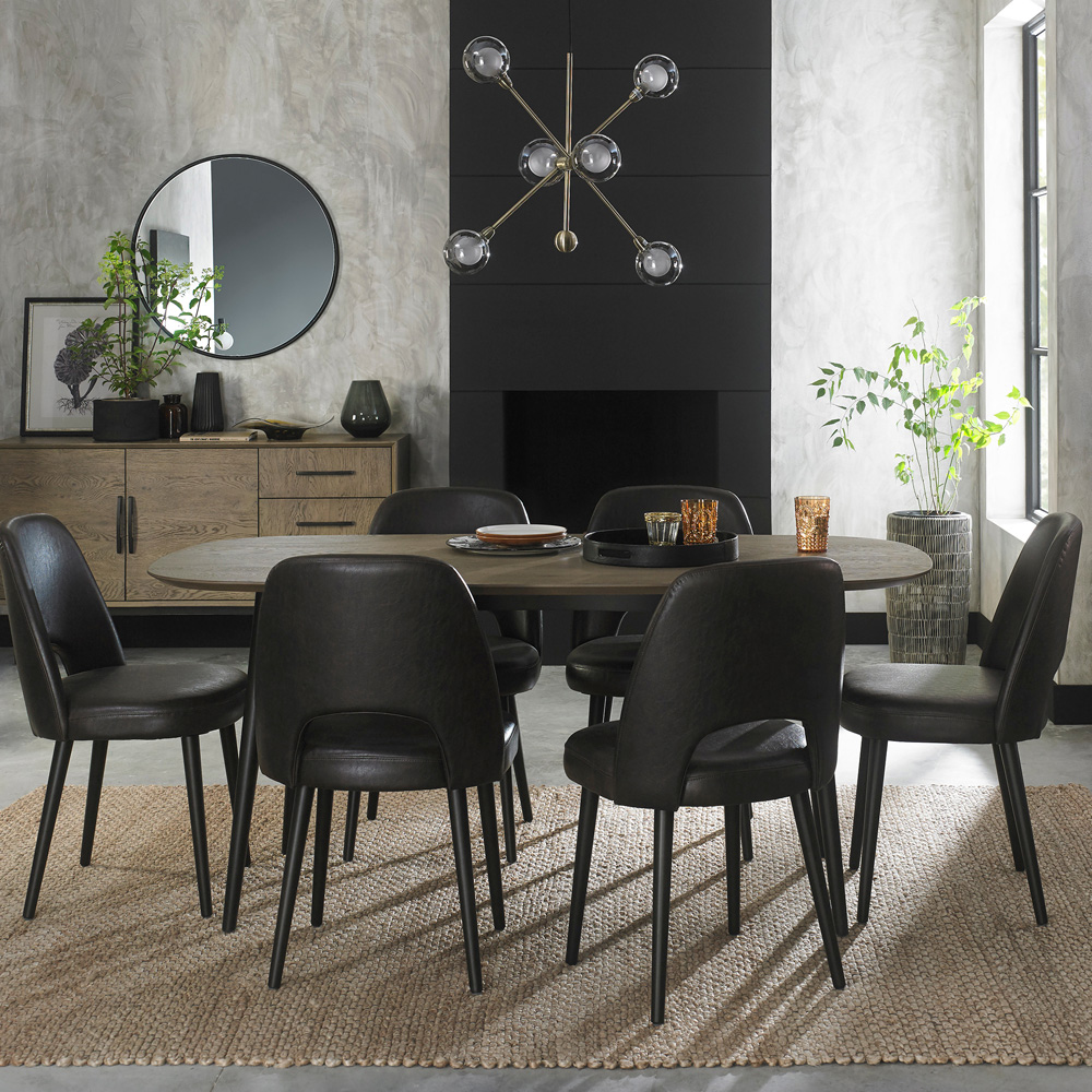 Bentley Designs 6 Seater Vintage Weathered Oak Dining Table Image 4