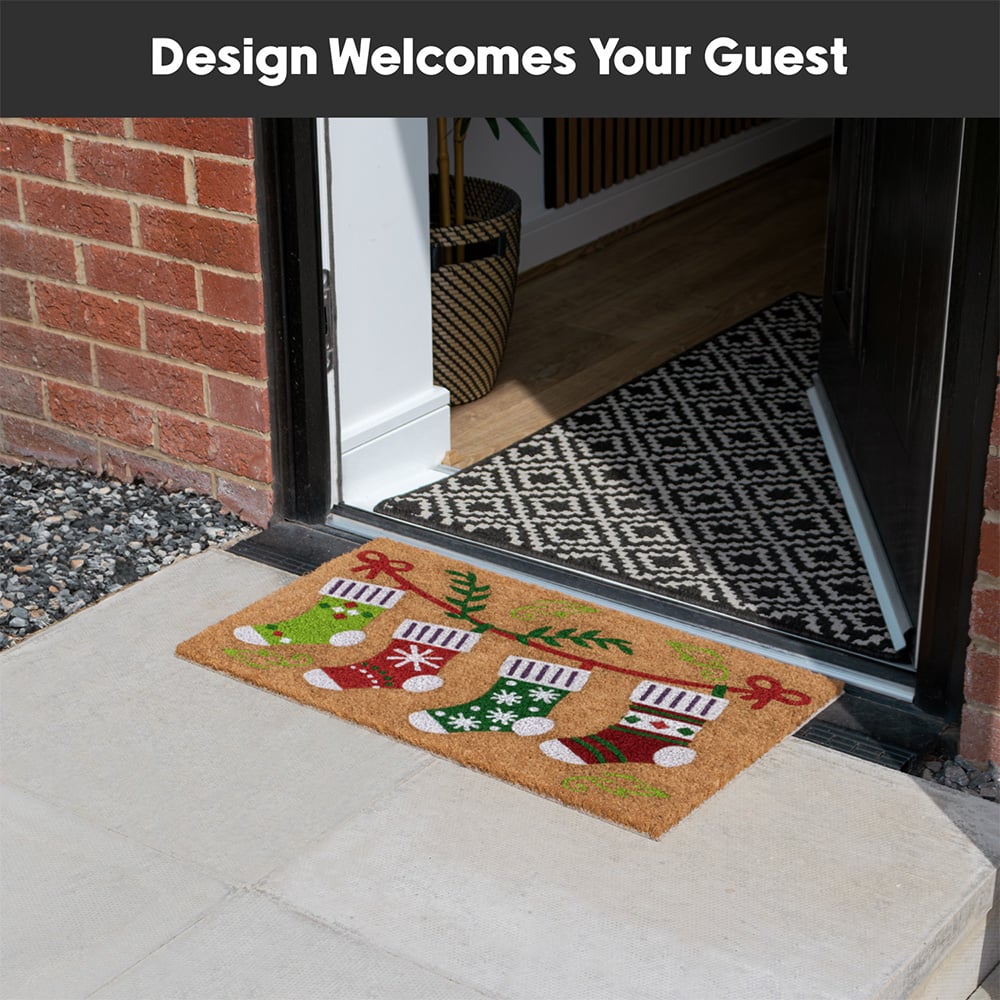 JVL Latex Backed Coir Stockings Entrance Doormat 40 x 58cm Image 6