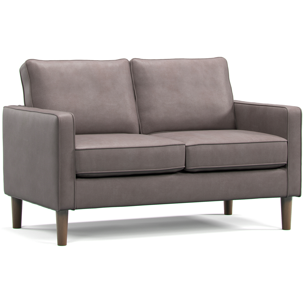 Bexhill 2 Seater Grey Faux Leather Sofa Image 2