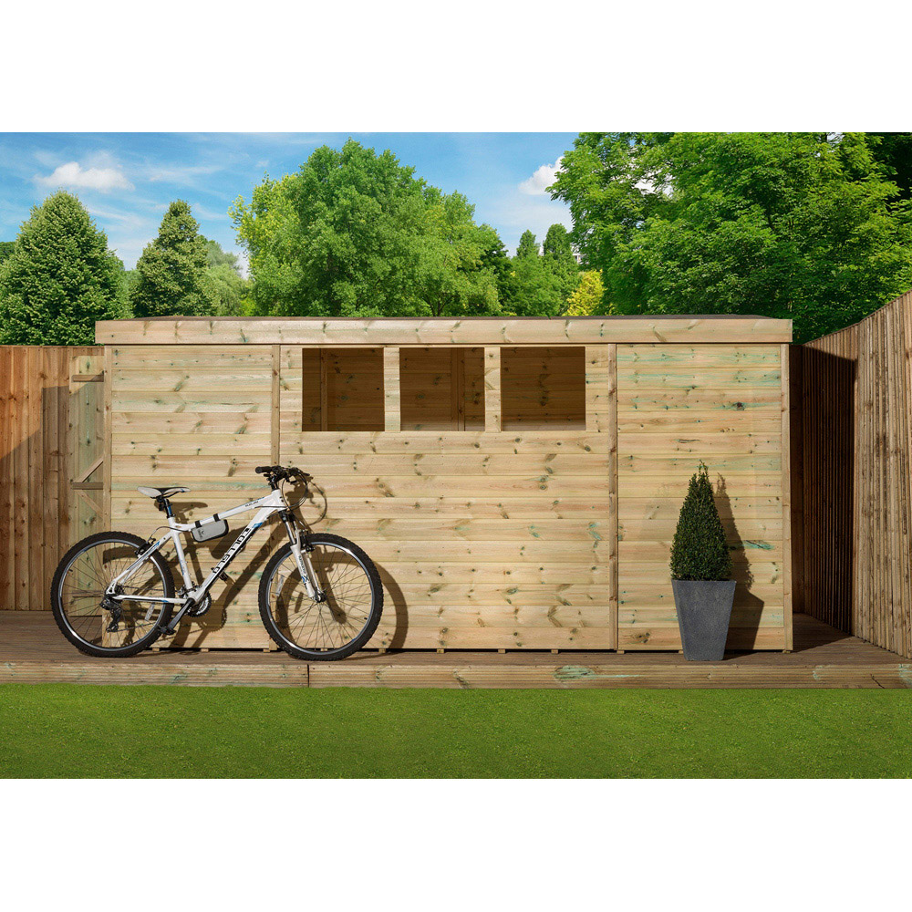 Empire Sheds 3000 9 x 4ft Tongue and Groove Wooden Pent Garden Shed Image 3
