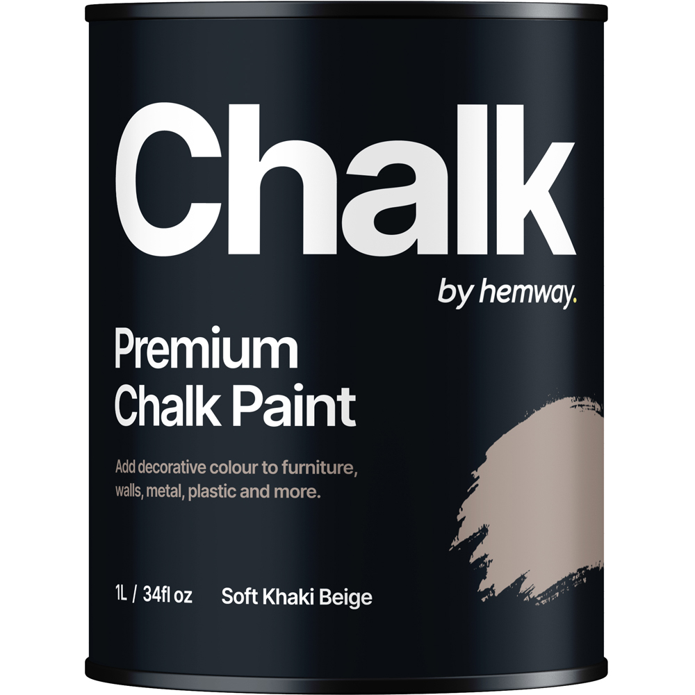 Hemway Soft Khaki Beige Furniture and Walls Matt Chalk Paint 1L Image 2