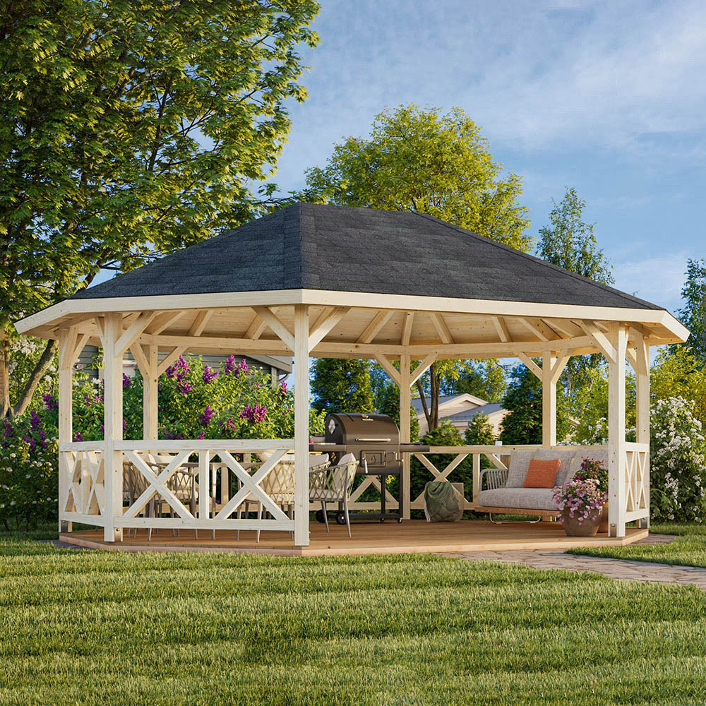 Palmako Betty 20.3 x 15.4ft Pent Octagon Pavilion Image 2