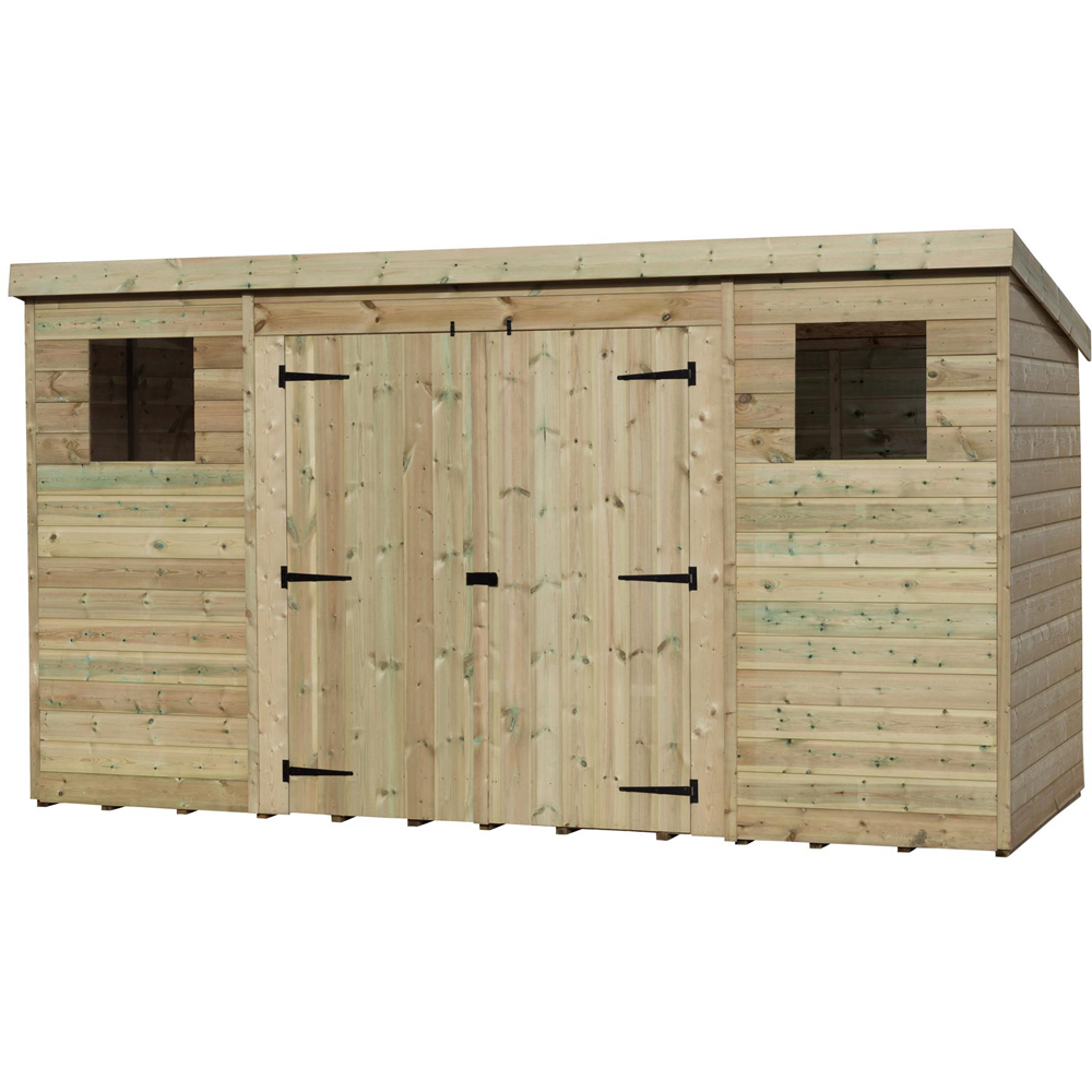 Empire Sheds 5000 12 x 4ft Double Door Tongue and Groove Pent Garden Shed Image