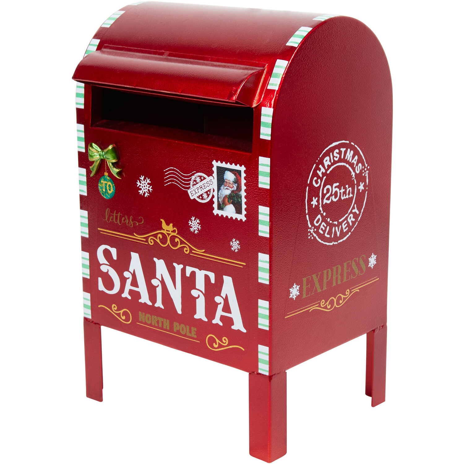 Traditional Santa Letter Box - Red Image 2