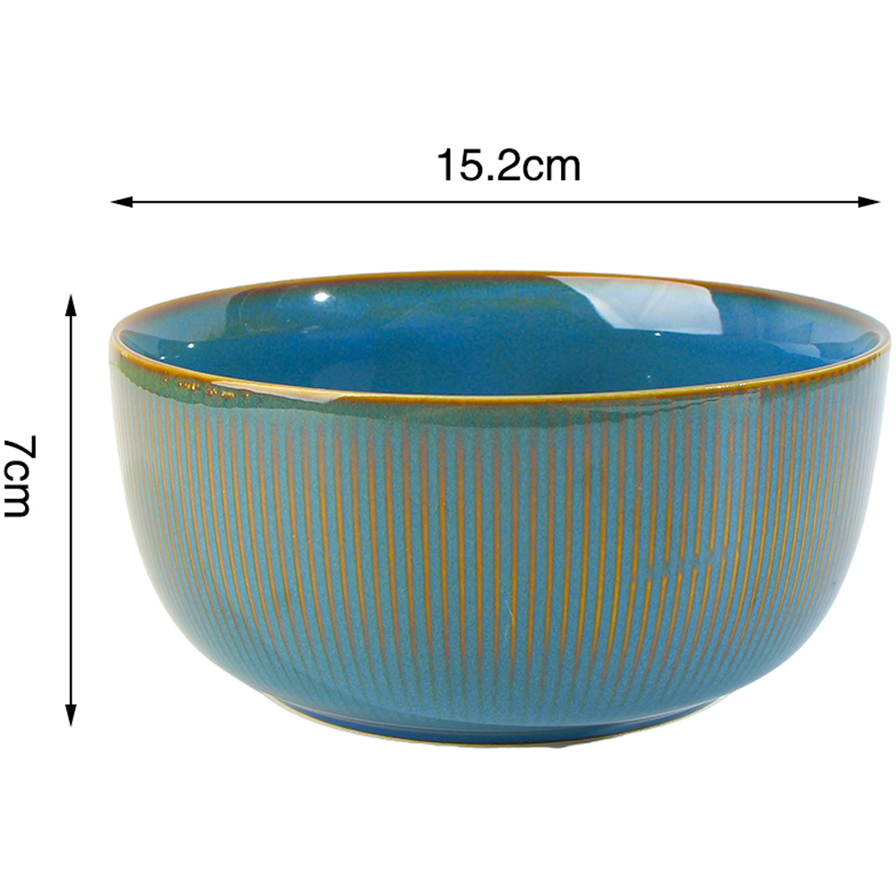 Waterside Reactive Glaze Blue 16 Piece Dinner Set Image 6