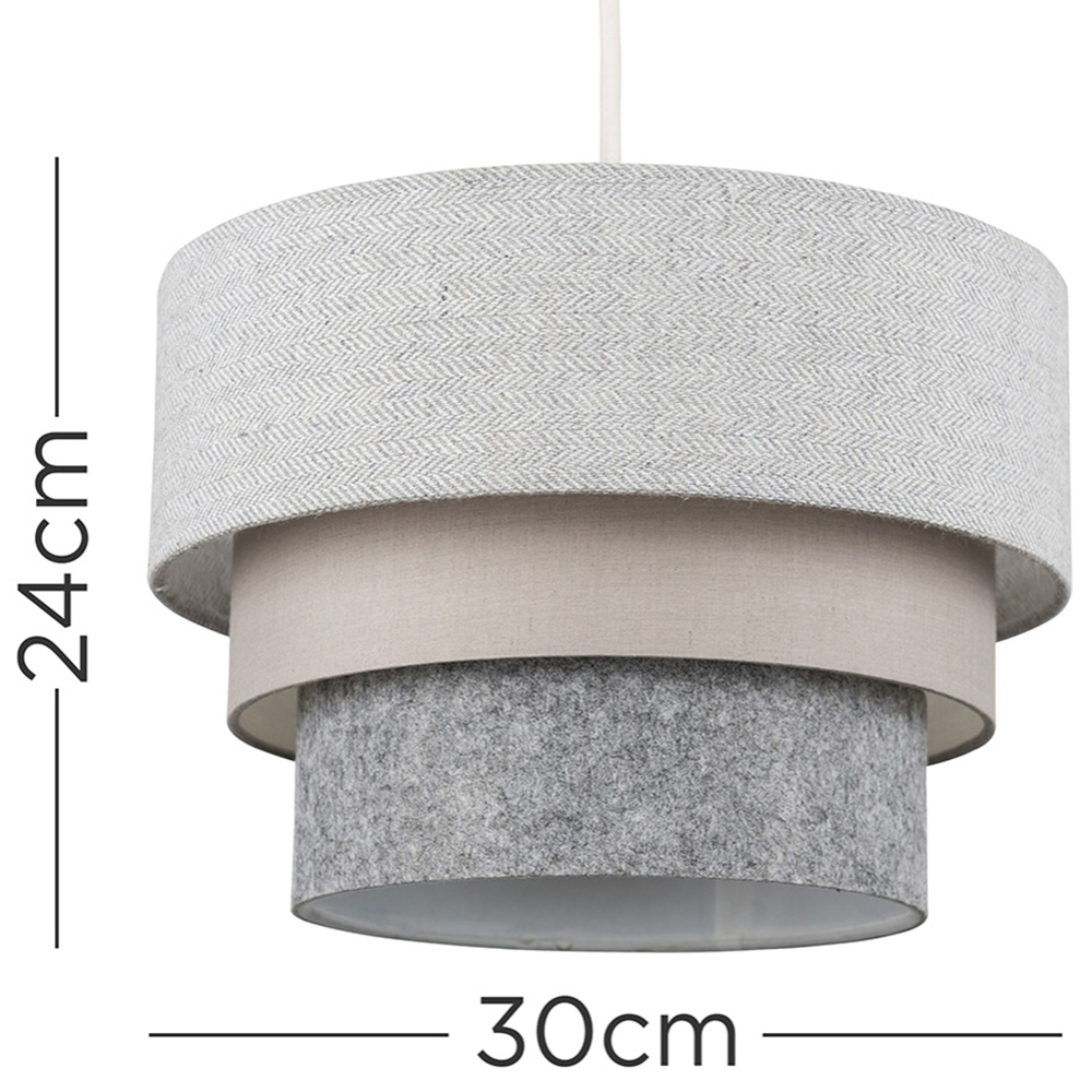 ValueLights Aztec Pyramid Herringbone Cotton and Felt 3 Tiered Pendant Shade Image 5