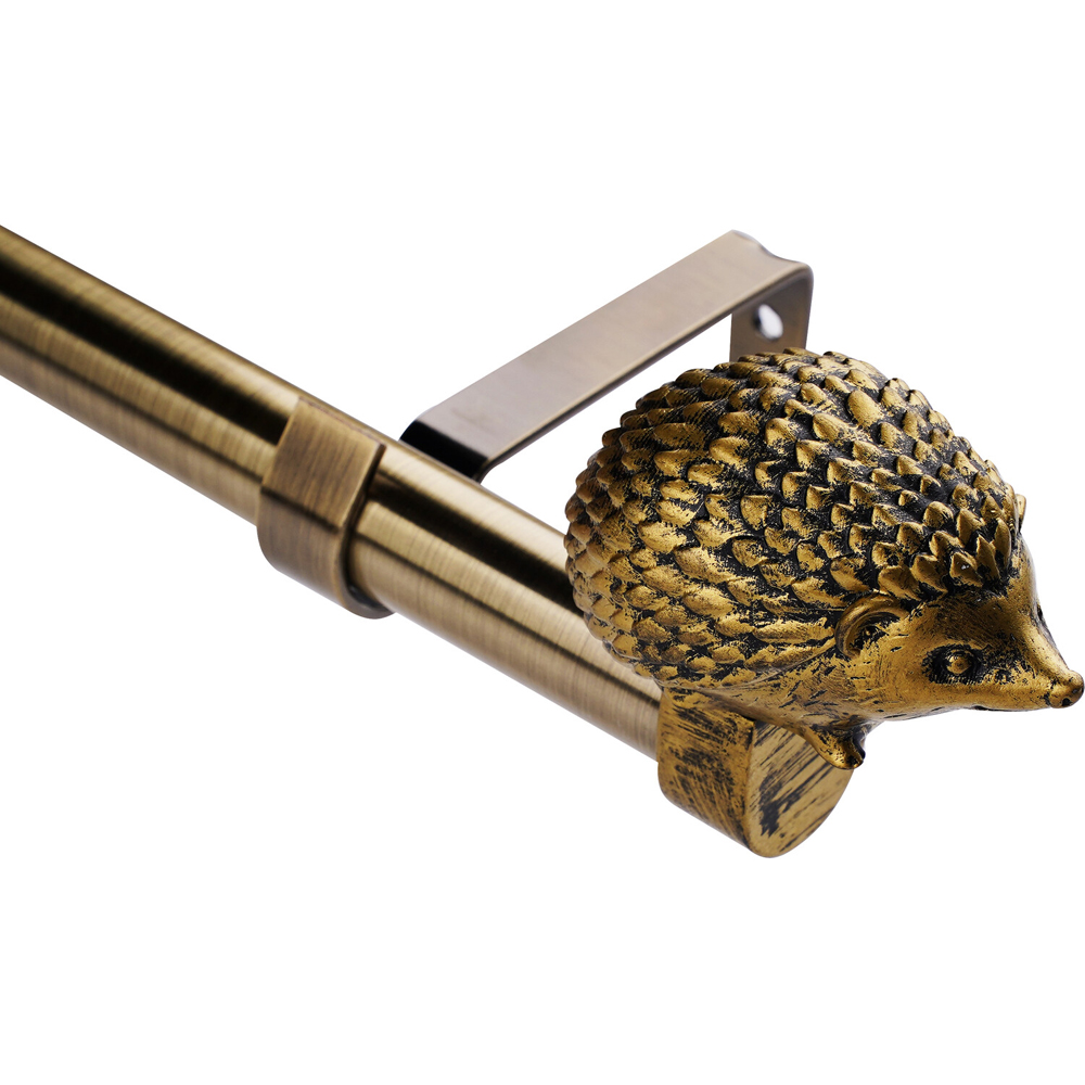 Hedgehog Curtain Pole Brass Image 2