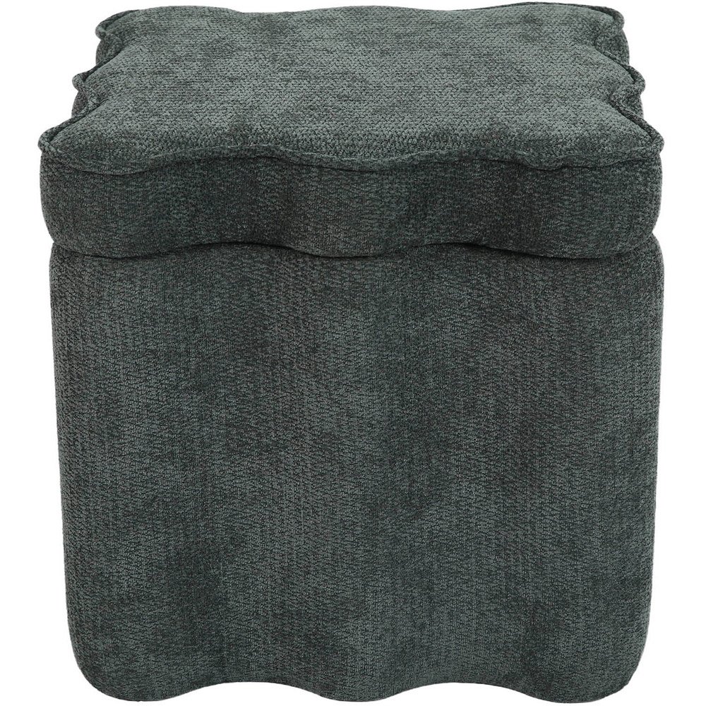 Wavy Storage Ottoman Green Image 5