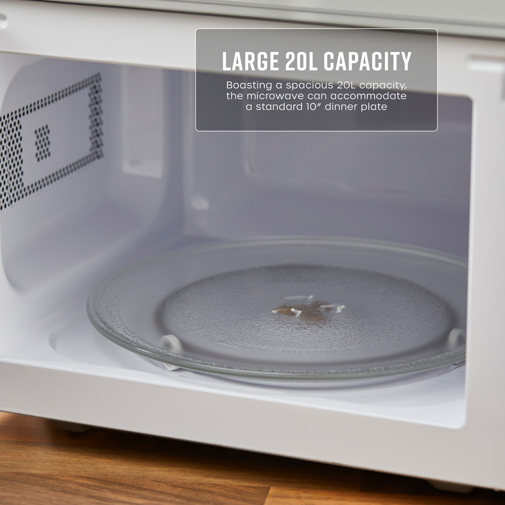 Swan SM4420BLK 20L Black Manual Microwave with 5 Power Levels and Defrost Function 700W Image 5