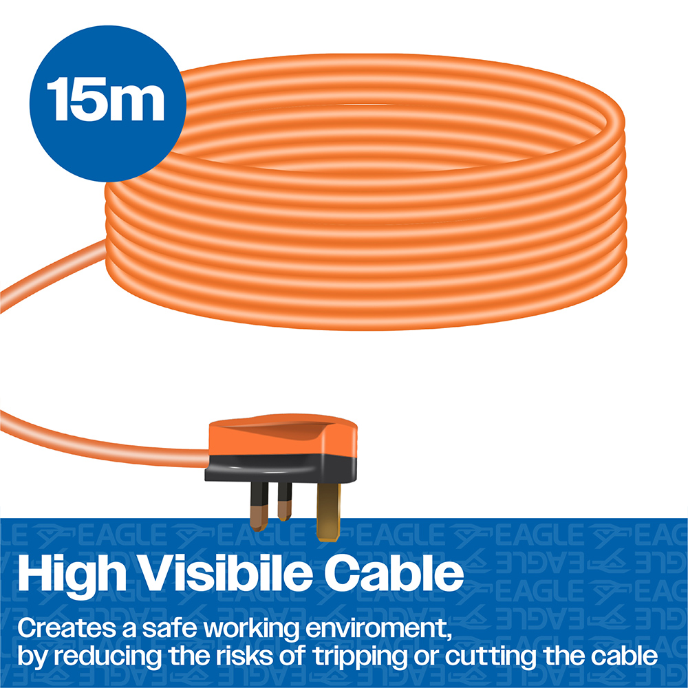 Eagle 1-Gang 13A H Frame Extension Cable 15m Image 5