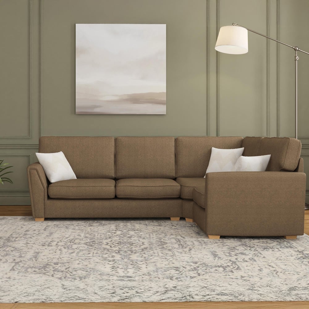 Wendleberry 3 Seater Venice Nutmeg Fixed Back Right Hand Corner Sofa Image 5