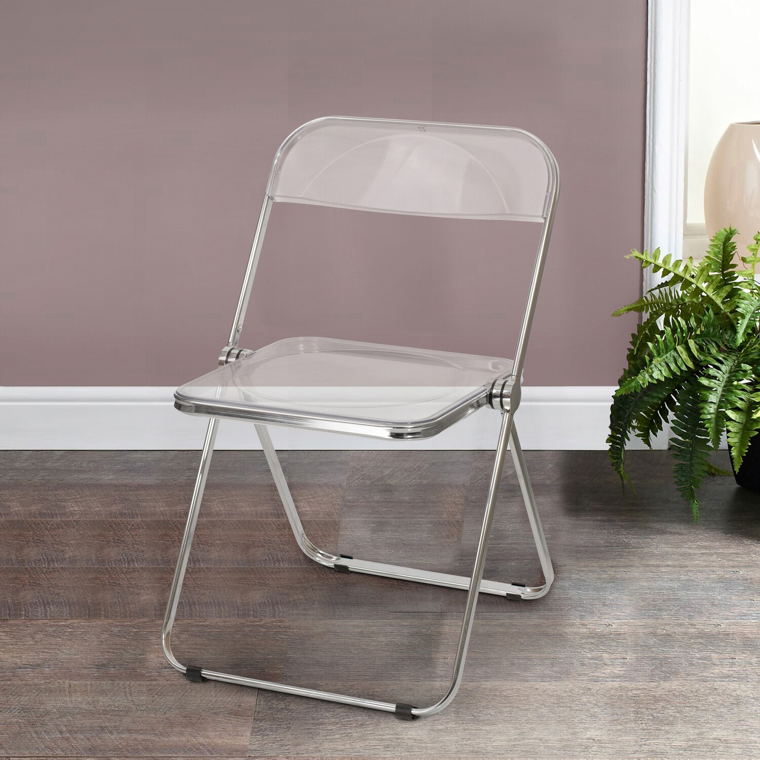 Clear Folding Chair - Clear Image