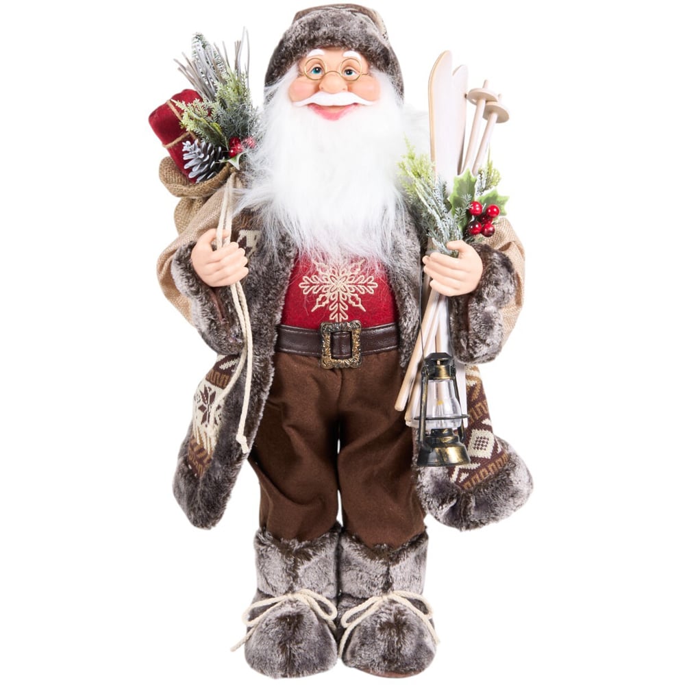 Chalet Standing Santa 60cm - Multicolour Image 1