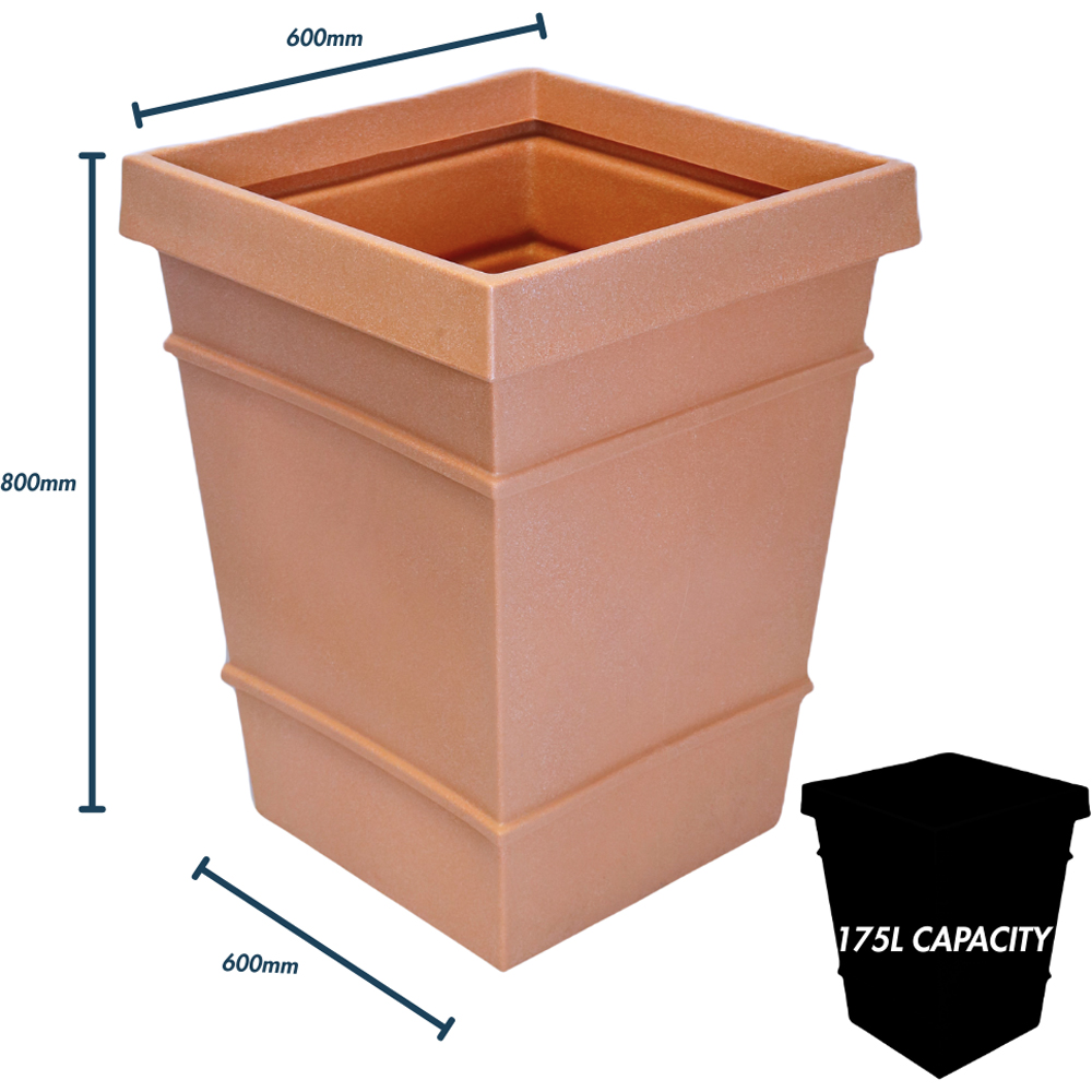 Trifibre Chatsworth Terracotta Roto Moulded Planter 80 x 60cm Image 7