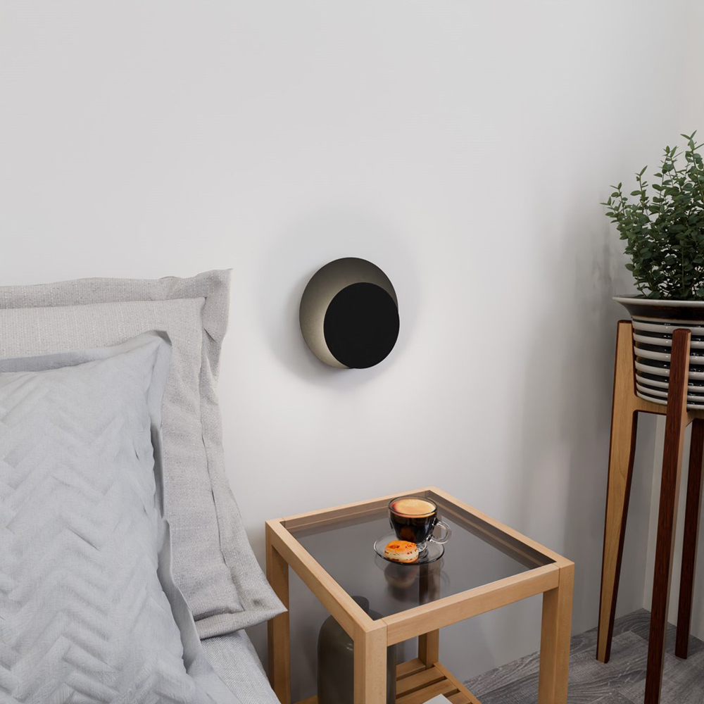 Emibig Circle Black G9 Wall Light Image 2