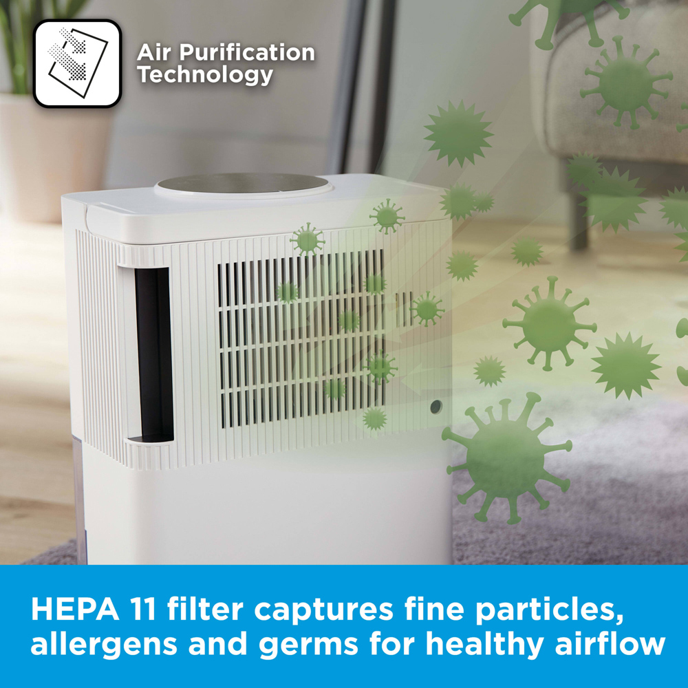 Black+Decker 2-in-1 3.2L Smart Dehumidifier with Air Purifier Image 8