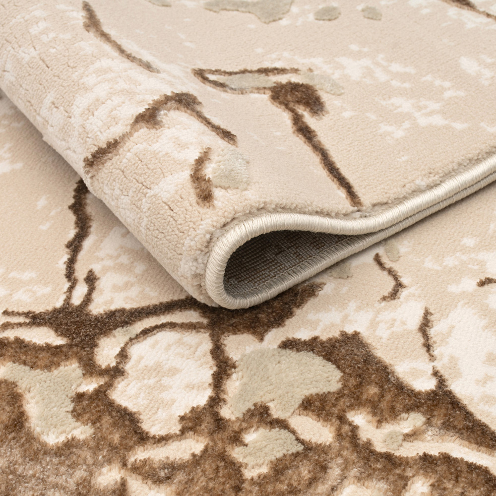 Smartie Rug Smart Living Venice Beige Carved Rug 160 x 230cm | Homebase