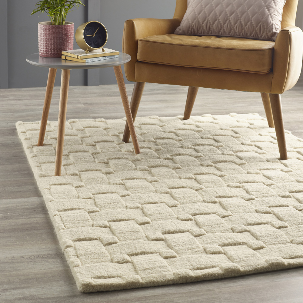 Origins New Ivory 3D Basketweave Rug 120 x 170cm Image 3