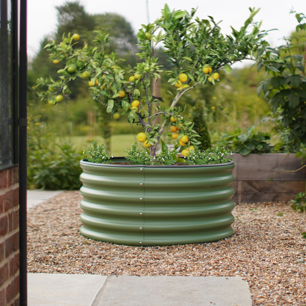 VegTrug VegTub Modular 6-in-1 Sage Green Steel Raised Garden Bed 130 x 78 x 53cm Image 2