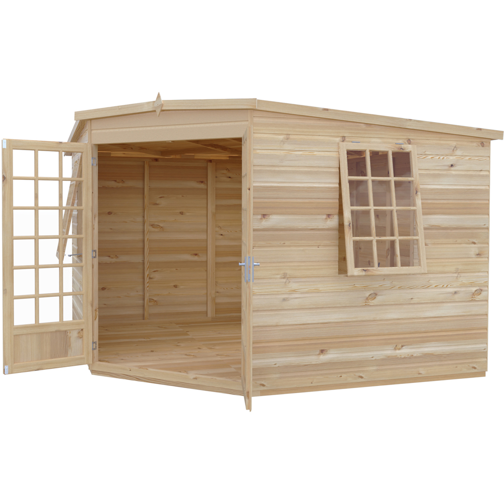 Shire Windsor 10 x 10ft Double Door Shiplap Pent Summerhouse Image 4