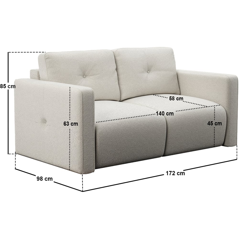 Solace+Co Wilfie 2 Seater Beige Chenille Sofa Image 7