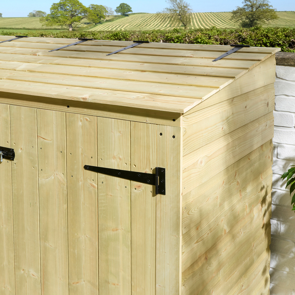 Rowlinson Premier Single Shiplap Bin Store with Box Store Image 3