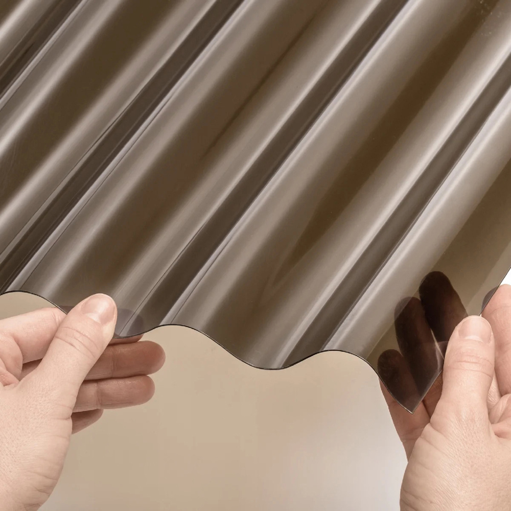 TG Crafters SunPlex Bronze Polycarbonate Corrugated Roof Sheet 800 x 2750mm Image 2
