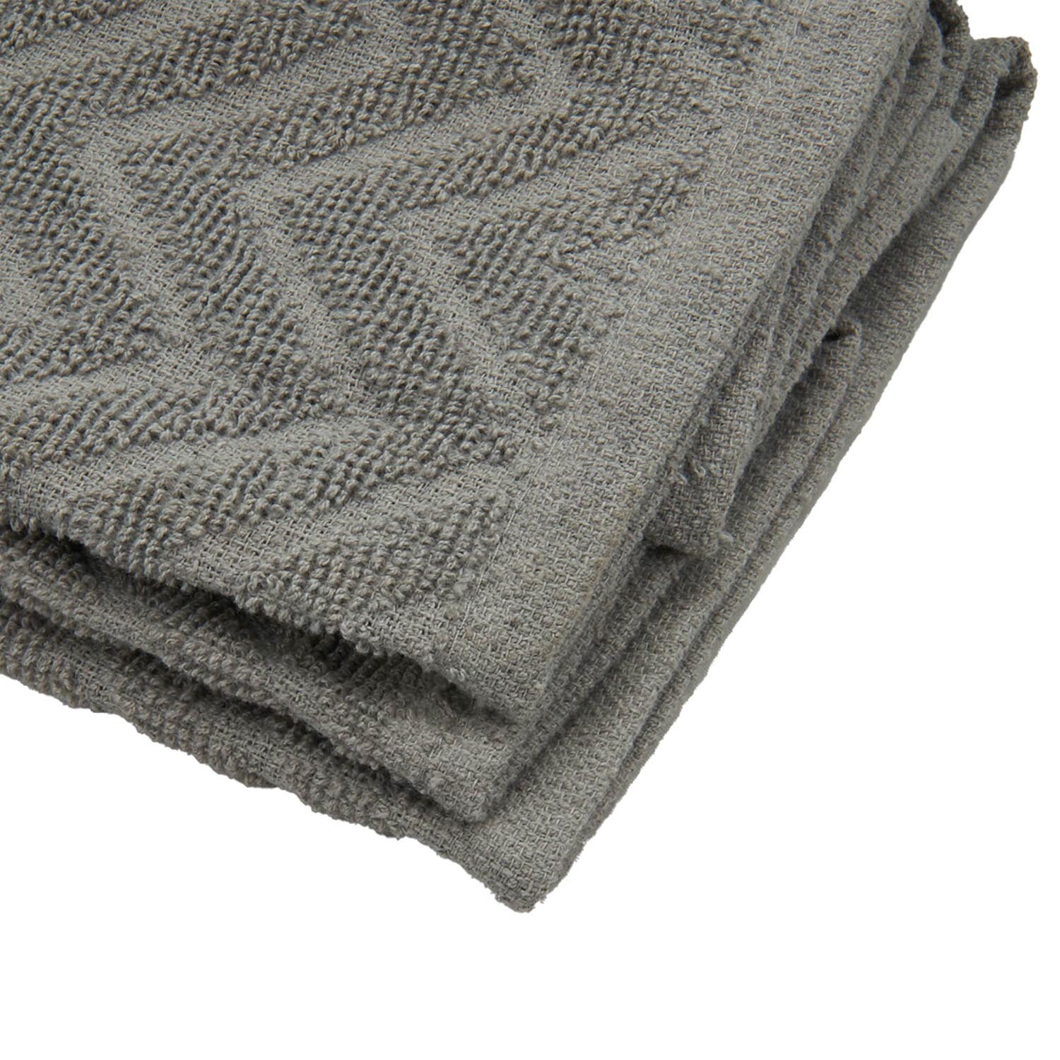 Divante Pack of 2 Jacquard Terry Kitchen Towels - Light Grey Image 4