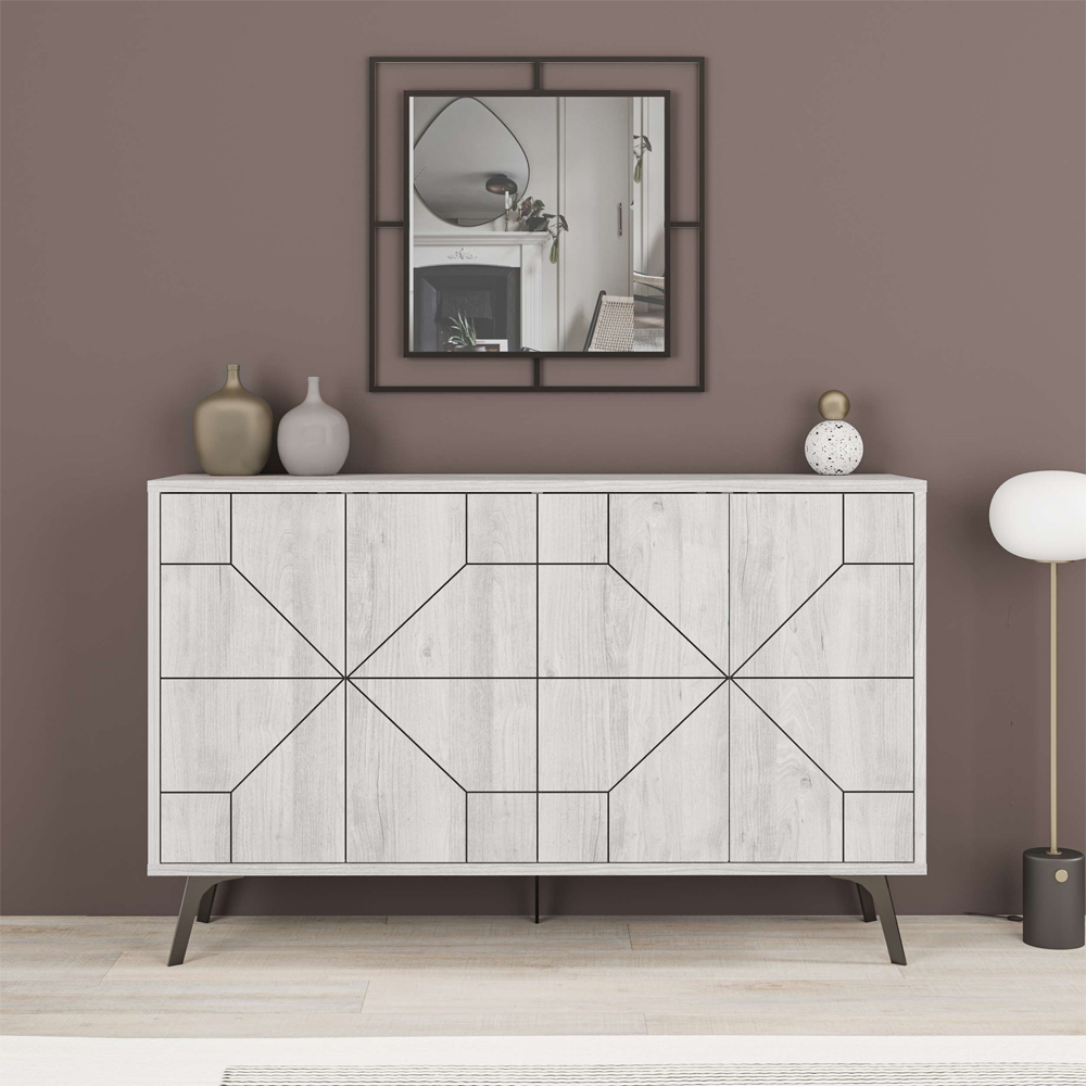 Decortie Dune Ancient White Console Sideboard Image 5