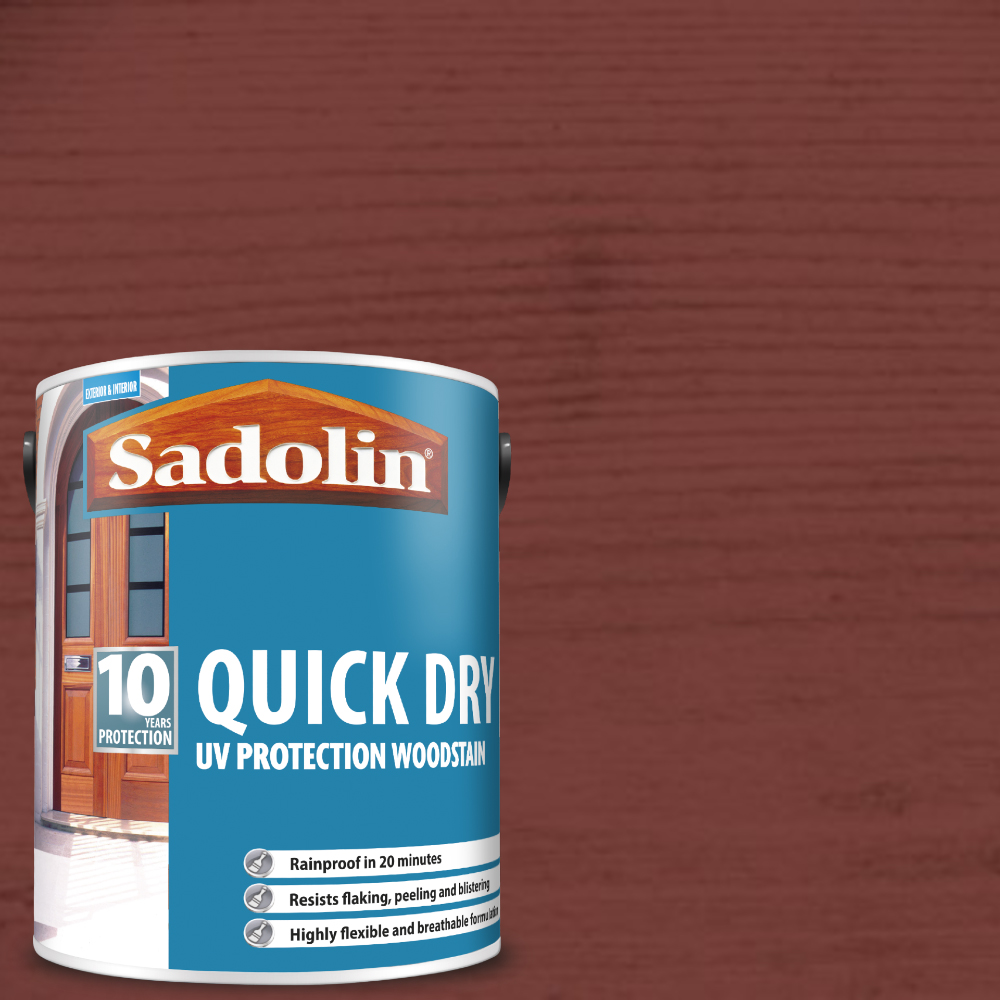 Sadolin Quick Dry 10 Year Mahogany Woodstain 5L Image 4