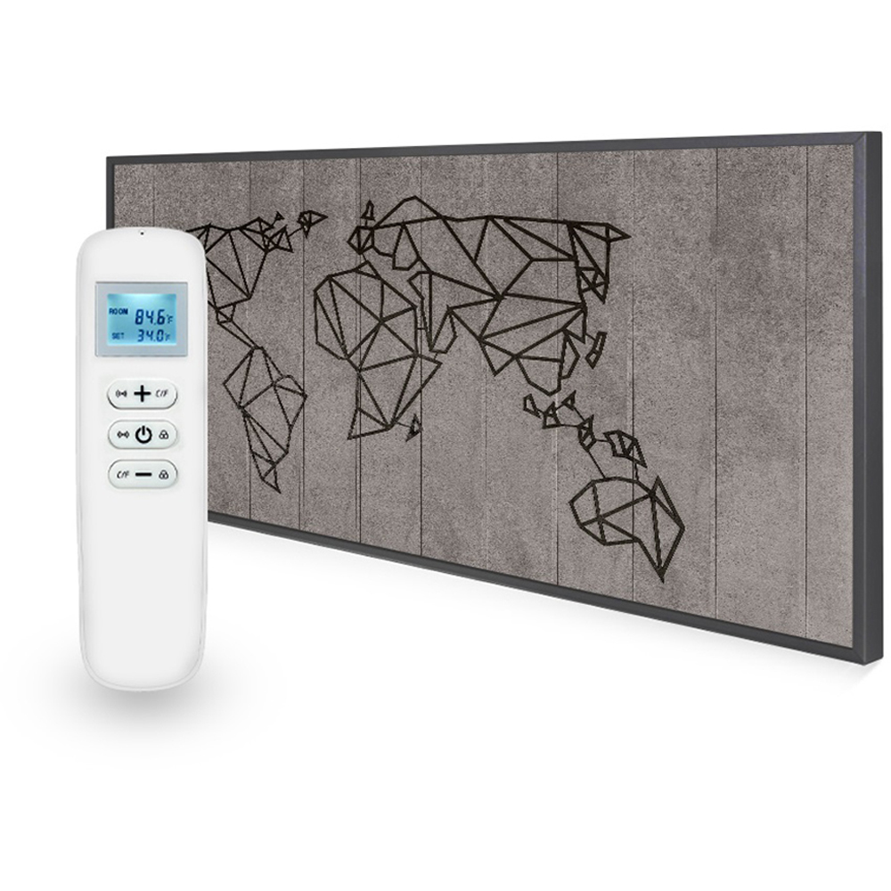 Mirrorstone Nexus World Map Picture Wi-Fi Infrared Heating Panel 700W 595 x 1195mm Image 3