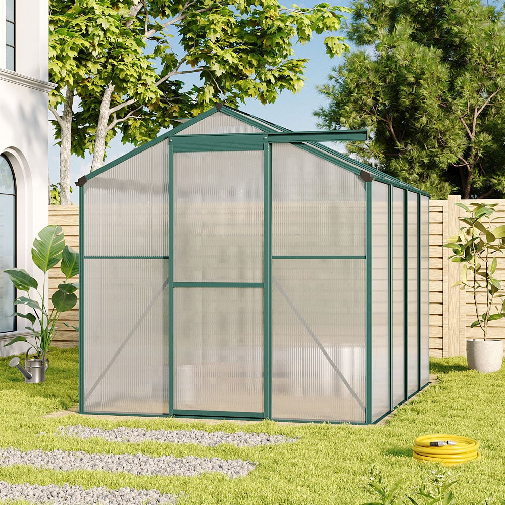 Living and Home Aluminium Frame 6 x 8ft Greenhouse Image 2